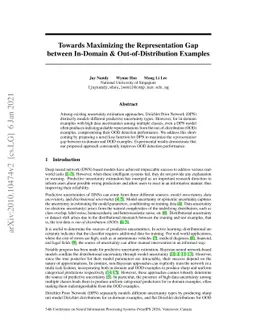 Towards Maximizing the Representation Gap between In-Domain &
  Out-of-Distribution Examples