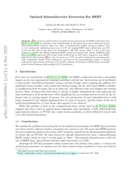 Optimal Subarchitecture Extraction For BERT