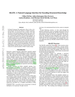SKATE: A Natural Language Interface for Encoding Structured Knowledge