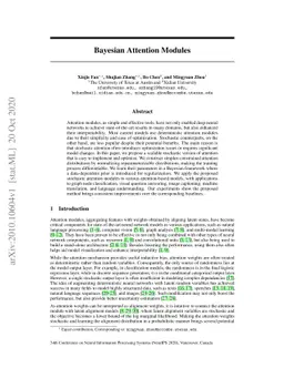 Bayesian Attention Modules