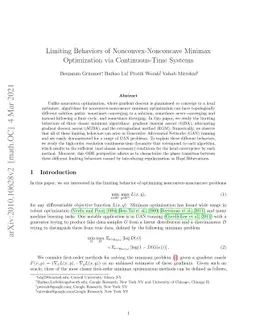 Limiting Behaviors of Nonconvex-Nonconcave Minimax Optimization via
  Continuous-Time Systems