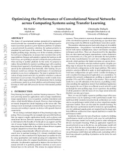 Optimising the Performance of Convolutional Neural Networks across
  Computing Systems using Transfer Learning