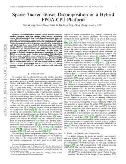 Sparse Tucker Tensor Decomposition on a Hybrid FPGA-CPU Platform