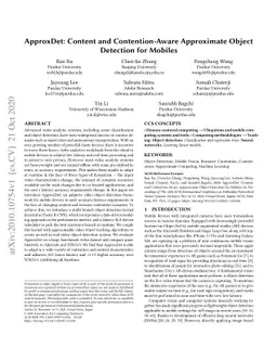 ApproxDet: Content and Contention-Aware Approximate Object Detection for
  Mobiles