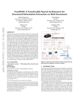 FreeDOM: A Transferable Neural Architecture for Structured Information
  Extraction on Web Documents