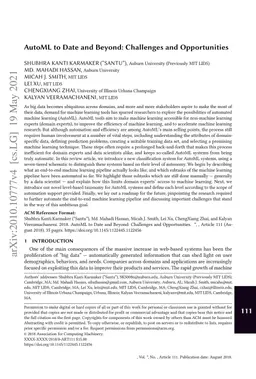 AutoML to Date and Beyond: Challenges and Opportunities