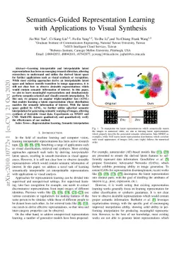 Semantics-Guided Representation Learning with Applications to Visual
  Synthesis