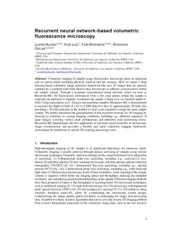 Recurrent neural network-based volumetric fluorescence microscopy