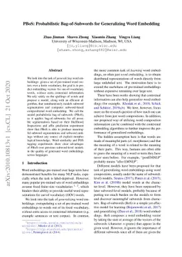 PBoS: Probabilistic Bag-of-Subwords for Generalizing Word Embedding
