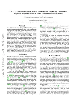 TMT: A Transformer-based Modal Translator for Improving Multimodal
  Sequence Representations in Audio Visual Scene-aware Dialog