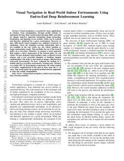 Visual Navigation in Real-World Indoor Environments Using End-to-End
  Deep Reinforcement Learning