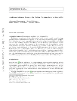 An Eager Splitting Strategy for Online Decision Trees