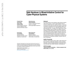 Safe Handover in Mixed-Initiative Control for Cyber-Physical Systems