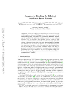 Progressive Batching for Efficient Non-linear Least Squares