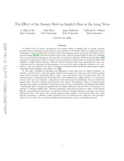 The Effect of the Rooney Rule on Implicit Bias in the Long Term