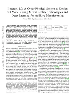 I-nteract 2.0: A Cyber-Physical System to Design 3D Models using Mixed
  Reality Technologies and Deep Learning for Additive Manufacturing