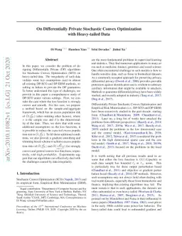On Differentially Private Stochastic Convex Optimization with
  Heavy-tailed Data