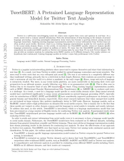 TweetBERT: A Pretrained Language Representation Model for Twitter Text
  Analysis