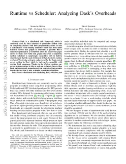 Runtime vs Scheduler: Analyzing Dask's Overheads