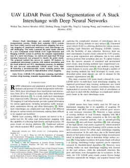 UAV LiDAR Point Cloud Segmentation of A Stack Interchange with Deep
  Neural Networks