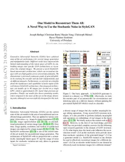 One Model to Reconstruct Them All: A Novel Way to Use the Stochastic
  Noise in StyleGAN