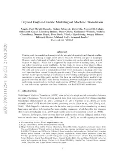 Beyond English-Centric Multilingual Machine Translation