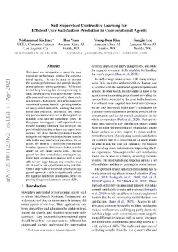 Self-Supervised Contrastive Learning for Efficient User Satisfaction
  Prediction in Conversational Agents