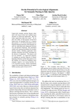 On the Potential of Lexico-logical Alignments for Semantic Parsing to
  SQL Queries