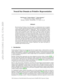 Neural Star Domain as Primitive Representation