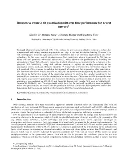 Robustness-aware 2-bit quantization with real-time performance for
  neural network