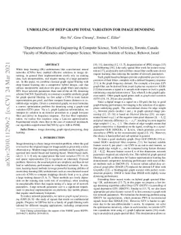 Unrolling of Deep Graph Total Variation for Image Denoising