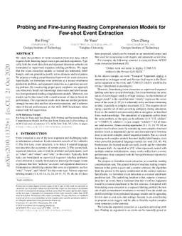 Probing and Fine-tuning Reading Comprehension Models for Few-shot Event
  Extraction