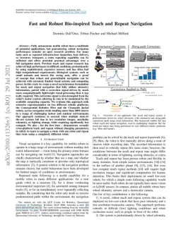 Fast and Robust Bio-inspired Teach and Repeat Navigation