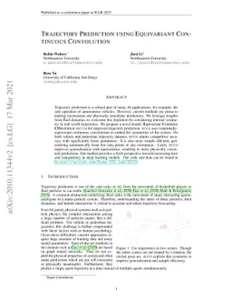 Trajectory Prediction using Equivariant Continuous Convolution