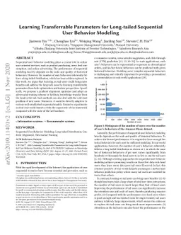 Learning Transferrable Parameters for Long-tailed Sequential User
  Behavior Modeling