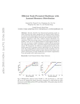Efficient Scale-Permuted Backbone with Learned Resource Distribution