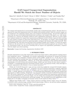 GAN based Unsupervised Segmentation: Should We Match the Exact Number of
  Objects
