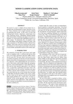 Mood Classification Using Listening Data
