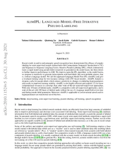 SlimIPL: Language-Model-Free Iterative Pseudo-Labeling