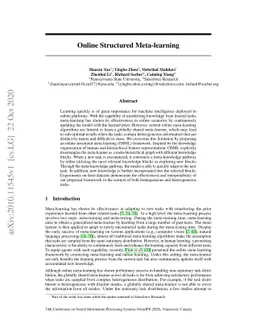 Online Structured Meta-learning