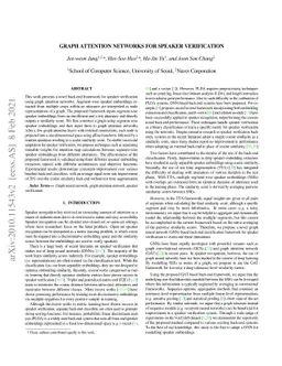 Graph Attention Networks for Speaker Verification