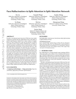 Face Hallucination via Split-Attention in Split-Attention Network