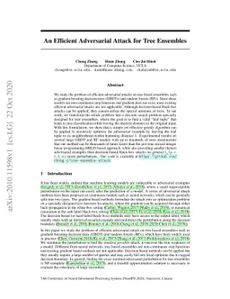 An Efficient Adversarial Attack for Tree Ensembles