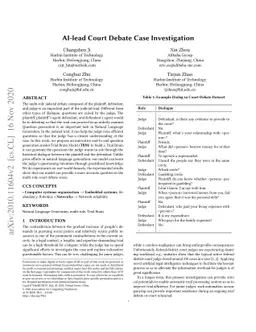 AI-lead Court Debate Case Investigation