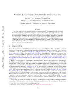CoinDICE: Off-Policy Confidence Interval Estimation