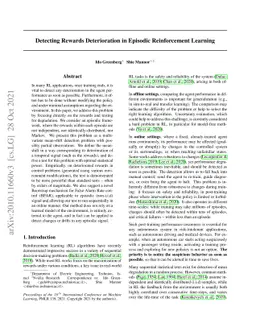 Detecting Rewards Deterioration in Episodic Reinforcement Learning