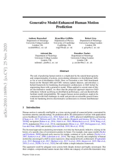 Generative Model-Enhanced Human Motion Prediction