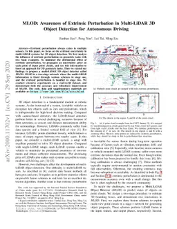 MLOD: Awareness of Extrinsic Perturbation in Multi-LiDAR 3D Object
  Detection for Autonomous Driving