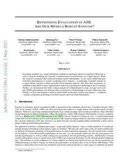 Rethinking Evaluation in ASR: Are Our Models Robust Enough?