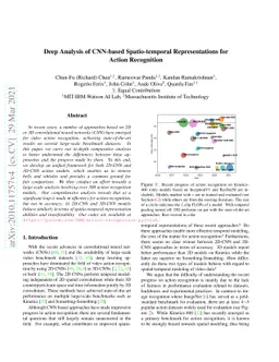 Deep Analysis of CNN-based Spatio-temporal Representations for Action
  Recognition